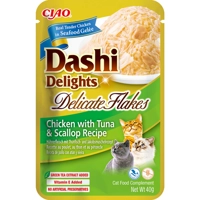 12x Ciao Dashi Delights Delicate Flakes Kattenvoer Nat Chicken&Tuna&Scallop 40 gr product name