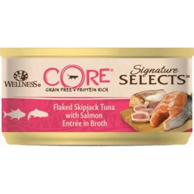 24x Wellness Core Kattenvoer Signature Selects Flaked Tonijn - Zalm 79 gr