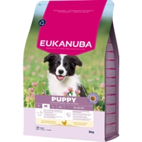 3x Eukanuba Life Care Dog Puppy Medium Hondenvoer Chicken 3 kg