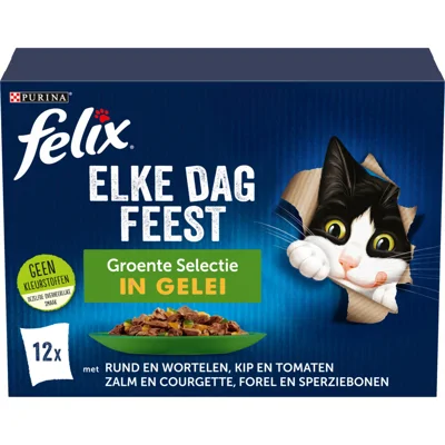 4x Felix Elke Dag Feest Groente Selectie in Gelei 12 x 85 gr