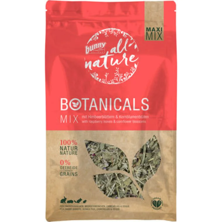 Bunny Nature Botanicals Konijnensnack Frambozenblad&Korenbloem 400 gr