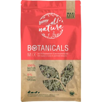 Bunny Nature Botanicals Konijnensnack Frambozenblad&Korenbloem 400 gr
