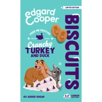 7x Edgard&Cooper Feestelijke Honden Biscuits Eend&Kalkoen 400 gr