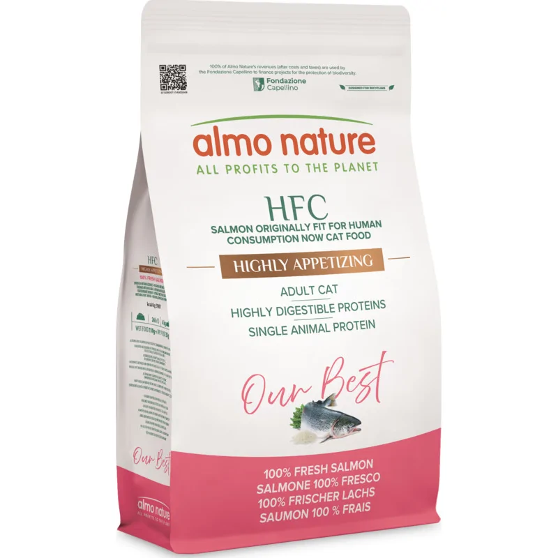 Almo Nature HFC Kattenvoer droog Our Best Cat Adult Zalm 1,2 kg
