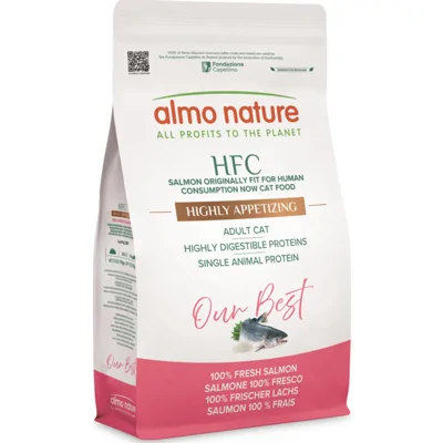 Almo Nature HFC Kattenvoer droog Our Best Cat Adult Zalm 1,2 kg