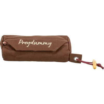 Trixie Dog Activity Preydummy - Bruin met rode lus - ø 7 × 18 cm