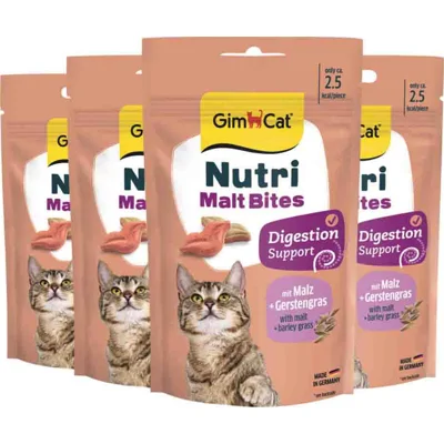 4x GimCat Kattensnack Nutri Malt Bites 40 gr