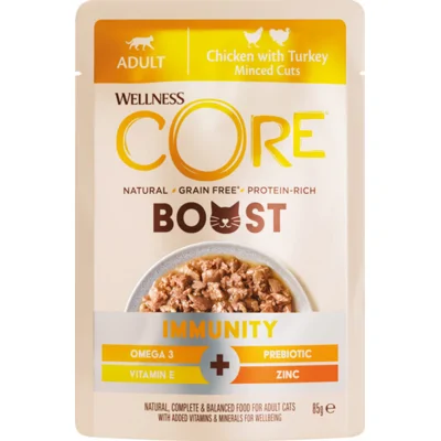 Wellness Core Kattenvoer Boost+ Immunity Kip & Kalkoen 85 gr
