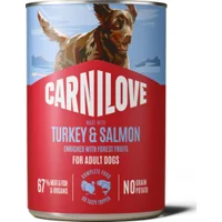 Carnilove zalm en kalkoen natvoer hond (blik) 1 tray (6 x 400 g)
