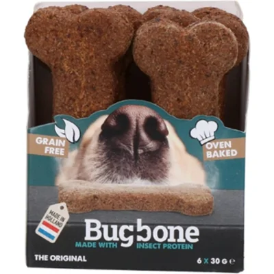 Bugbone insecten hondensnack medium 6x30gr