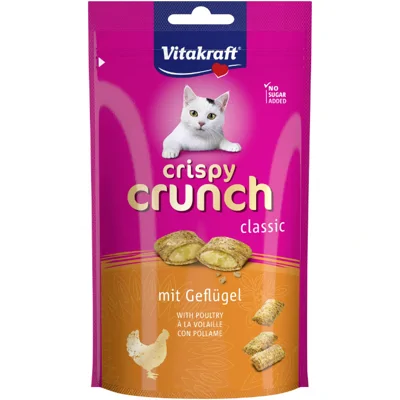 Vitakraft Crispy Crunch Classic met gevogelte kattensnack (60 g) 2 verpakkingen