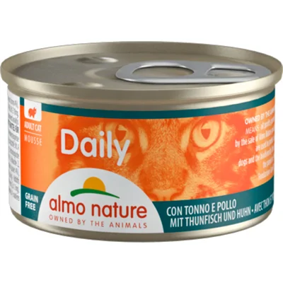 24x Almo Nature Daily Menu Mousse Kattenvoer Nat Tonijn&Kip 85 gr