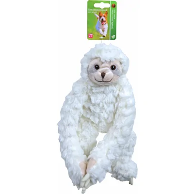 Boon Pluche Luiaard Wit Met Piep 21 cm