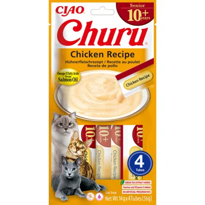 Ciao Churu Puree Senior 10+ Kattensnack Chicken 4 x 14 gr