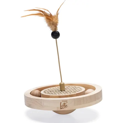 Designed by Lotte Kattenspeelgoed Winni Hout Bruin 22 x 22 x 30 cm
