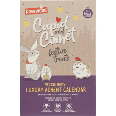 Rosewood Knaagdiersnack Cupid&Comet Adventkalender Veggie Burst 120 gr