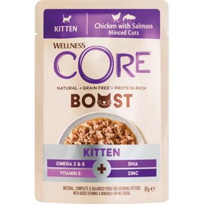 Wellness Core Kattenvoer Boost+ Kitten Kip & Zalm 85 gr
