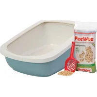 PeeWee EcoGranda - Kattenbak - Startpakket Marlin-blauw/Creme PeeWee EcoGranda - Kattenbak - Startpakket Marlin-blauw/Creme