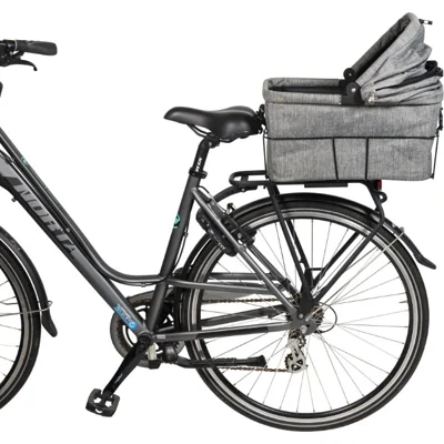 Animal Boulevard fietsmand & draagtas voor kleine hond of kat - grijs Per stuk