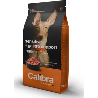 Calibra Expert+ Hondenvoer Sensitive & Gastro Support Kalkoen 12 kg