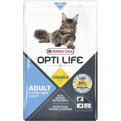 Versele-Laga Opti Life Cat Adult Sterilised & Light 1kg Chicken