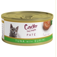 Cadilo Daily Delights - tonijn met surimi paté - natvoer kat (70 g) 1 verpakking (6 x 70g)