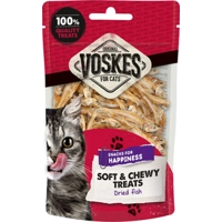 Voskes Soft & Chewy gedroogde vis kattensnack (60 g) 10 stuks