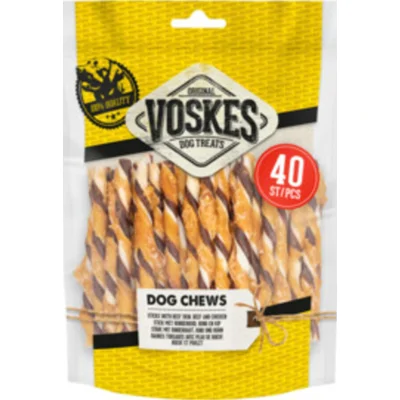 15x Voskes Rawhide Kip - Rund Sticks 400 gr