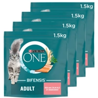 4x Purina ONE Adult Zalm - Volkoren Granen 1,5 kg