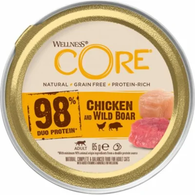 Wellness Core Kattenvoer 98% Recipe Kip - Zwijn 85 gr