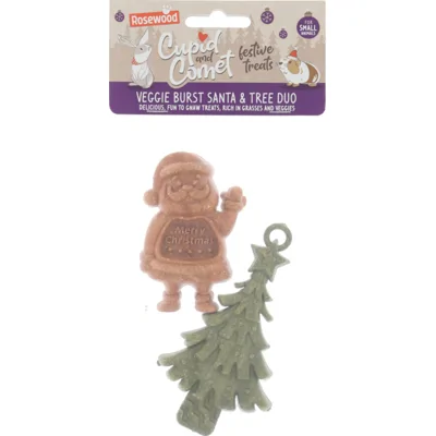 Rosewood Knaagdiersnack Cupid&Comet Santa&Tree Duo Snack 90 gr
