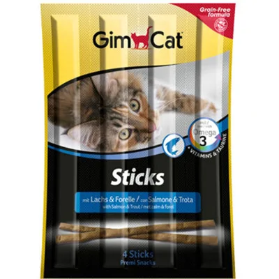 GimCat Sticks - Zalm & Forel - 16 Stuks (4 x 4 Stuks)