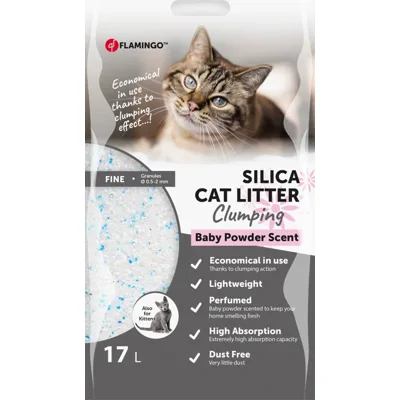 Flamingo Kattenbakvulling Silica  - 15 L