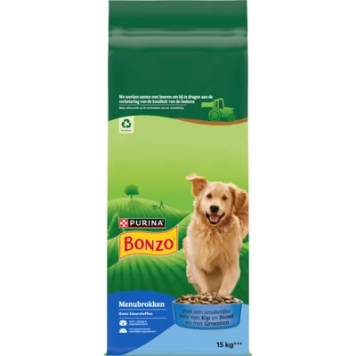 Bonzo Adult Menu Brokken Kip & Groenten 15 kg