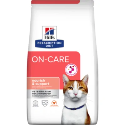 6x Hill's Prescription Diet Kattenvoer Droog ON-CARE Kip 1,5 kg