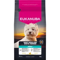 3x Eukanuba Breed Care Hond Droog Adult West Highland White Terriers Kip 3 kg